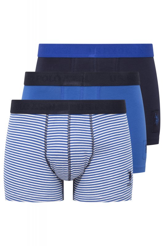 U.S. POLO ASSN. 3Pack boxerky 80504 modrá šedá   | Vermali.cz